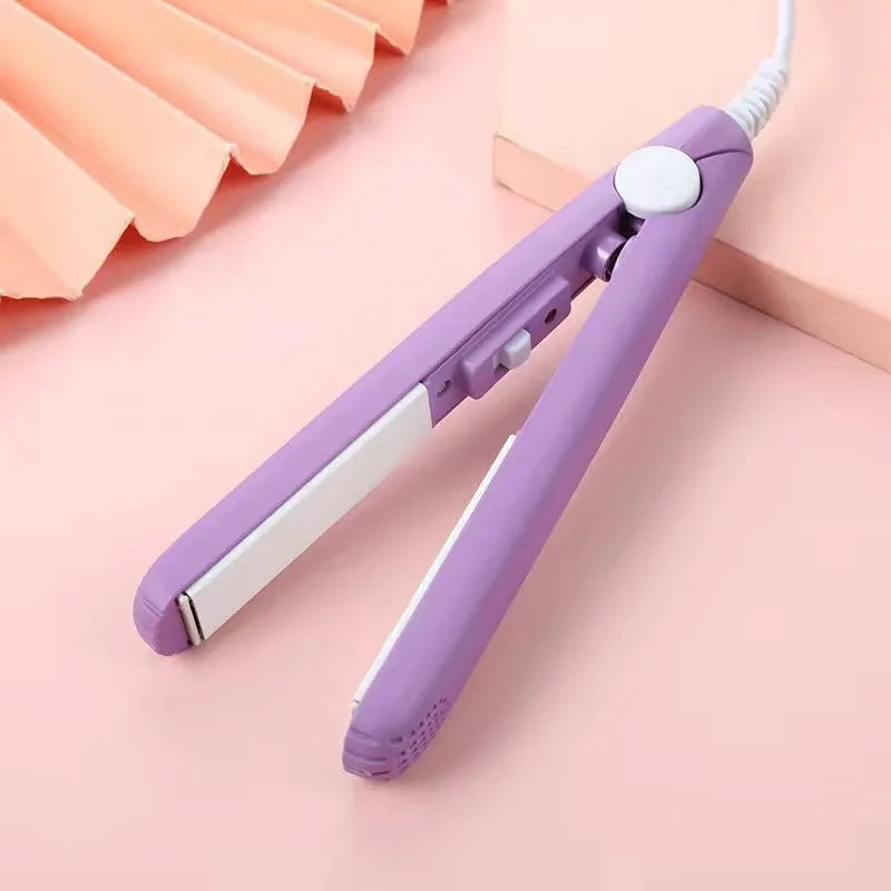 Mini hairdressing splint straightening clip for bangs hair perm with storage box in blue pink purple white yellow colours