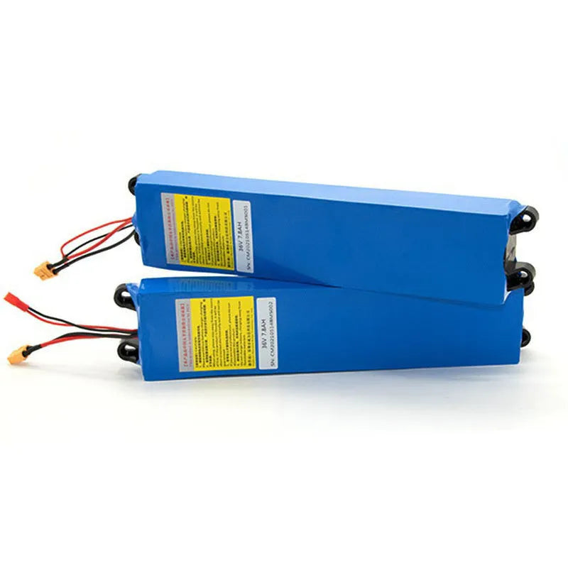 36 volt lithium battery pack for electric scooter with 6.6Ah, 7.8Ah and 10.4Ah capacity options.