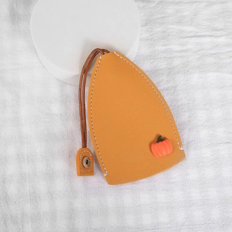 Colourful cartoon pull-out key case for car keys with PU leather construction