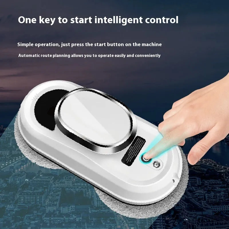White full-automatic high altitude cleaning machine with remote control for external glass cleaning