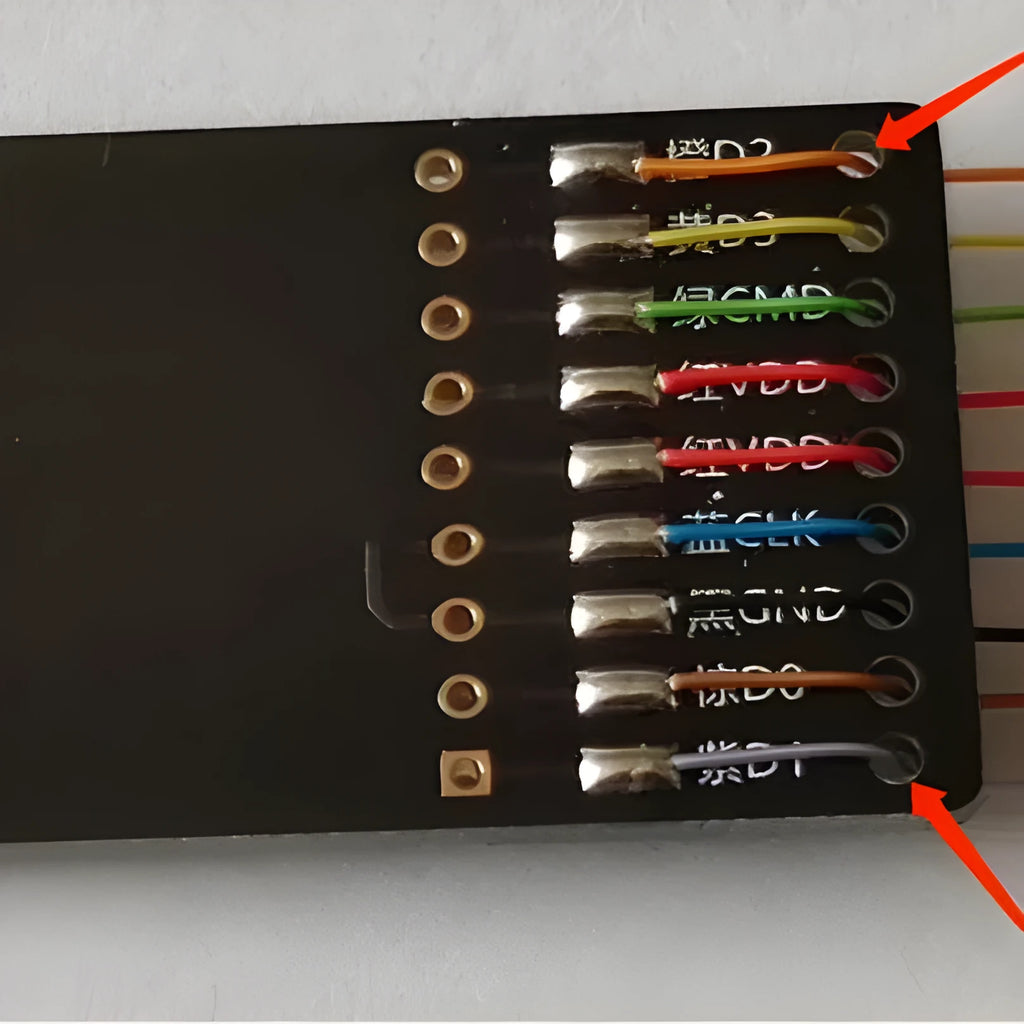 EMMC read and write diagnostic tool for car audio host maintenance on BMW and Audi vehicles