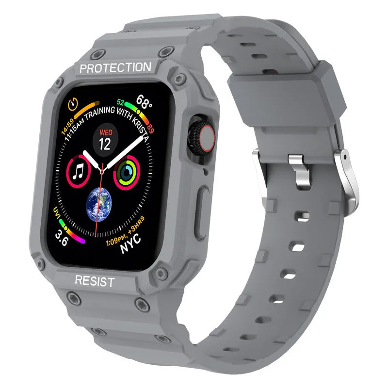 Soft sport TPU strap for Apple Watch Series 8 in multiple colours with 38mm and 42mm size options.