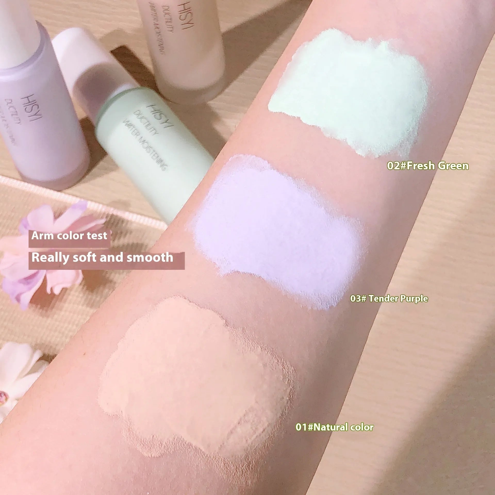 Silky clear brightening makeup primer in universal formula with 01, 02, 03 shade options