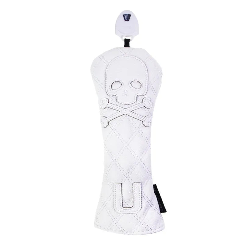 Black and white PU waterproof protective cover for a golf wooden pole.