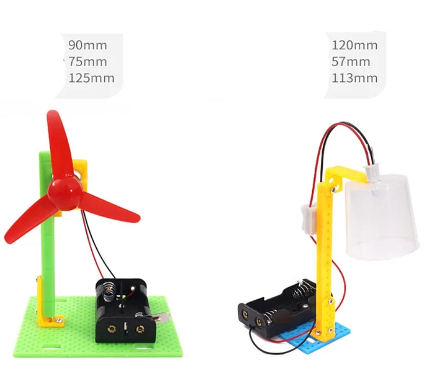 DIY puzzle assembling building blocks set for science experiments with plastic pieces in three size options