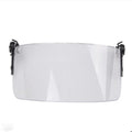 Transparent windproof sports mask with explosion-proof PC construction measuring 30x15cm