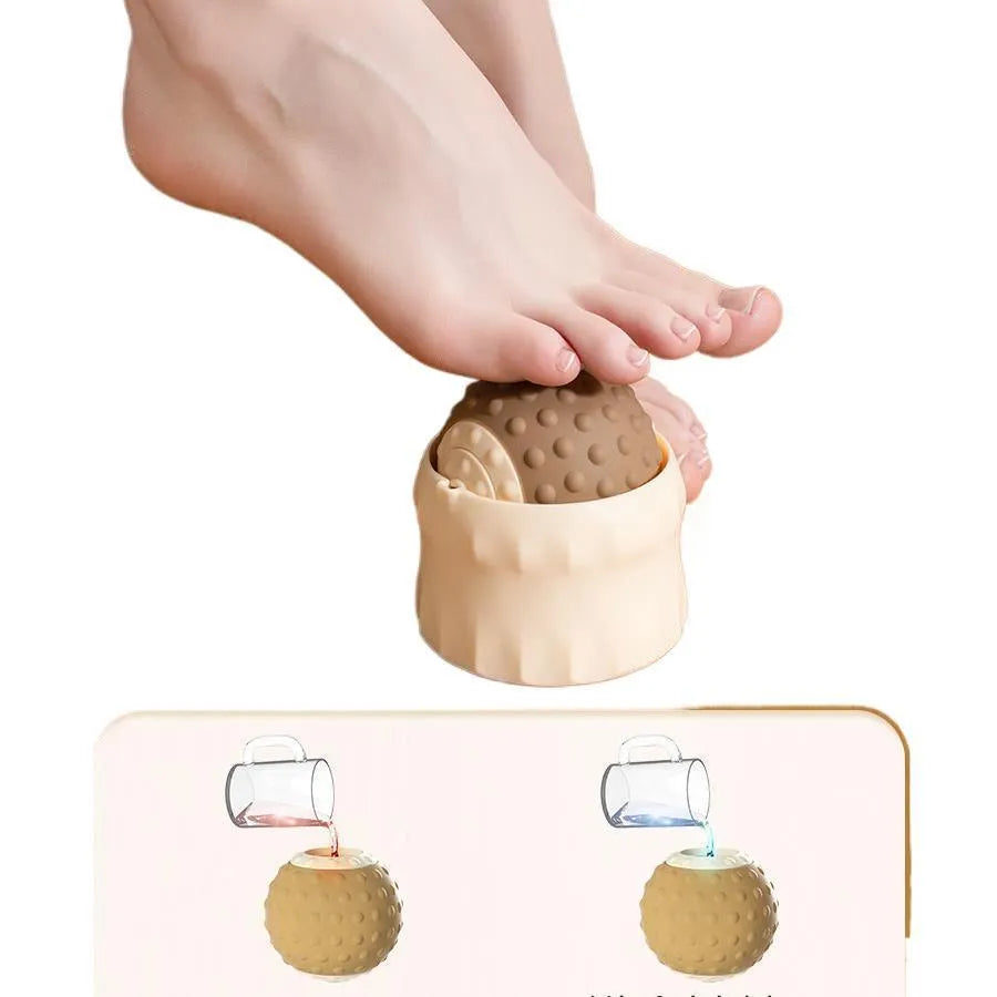 Caramel mocha and green massage balls for cold and hot compress therapy with muscle relaxation applications