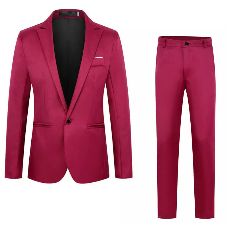 Men's loose fit wedding suit jacket in various colours with Asian sizing options