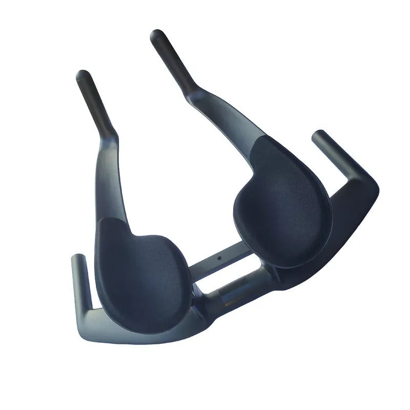 Carbon fibre bicycle handlebar in black matte finish, shown with 10 and 15-degree angle options.