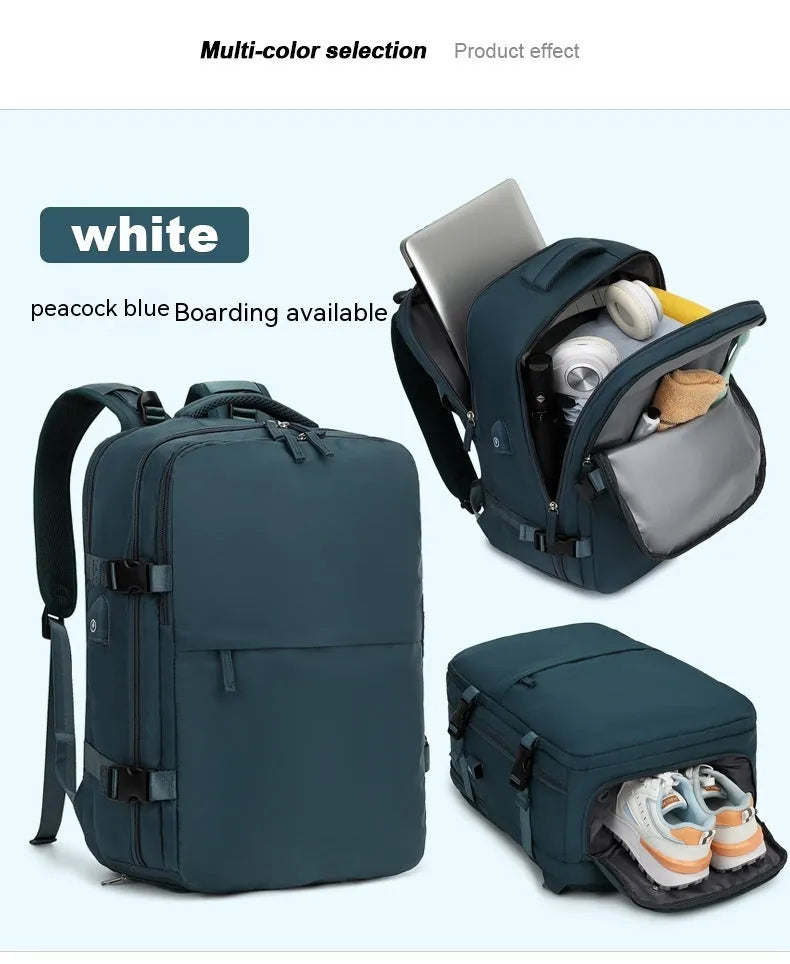 Large waterproof nylon mummy backpack shown in one of 32 available colours, suitable for travel and hiking.