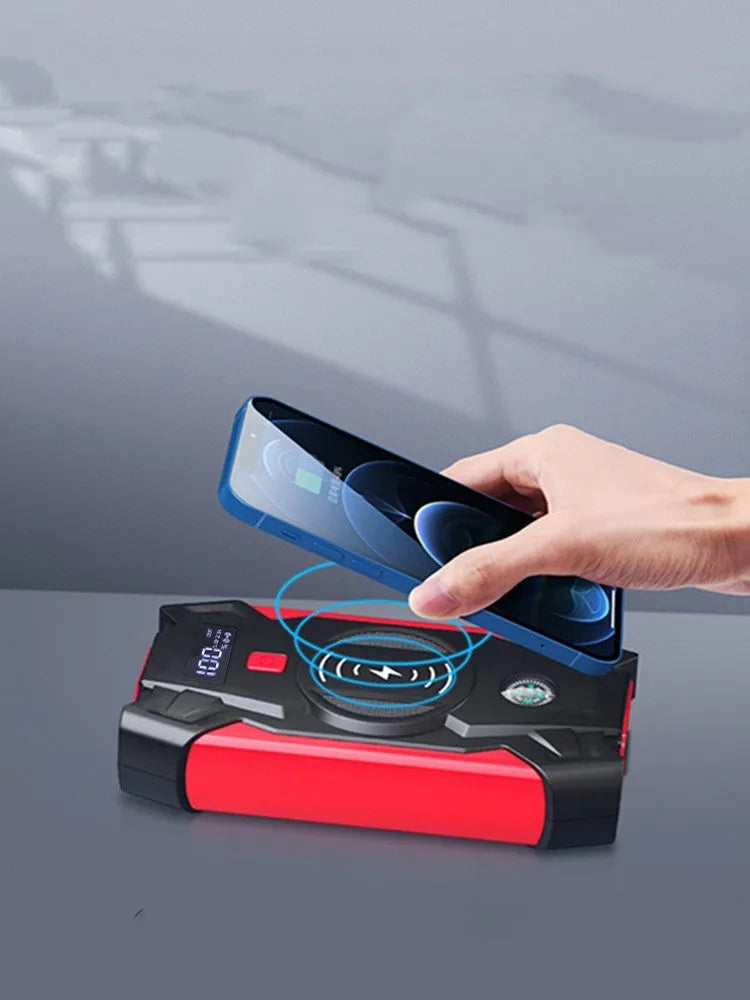 39800W car emergency jump starter power bank with digital display and metal clips