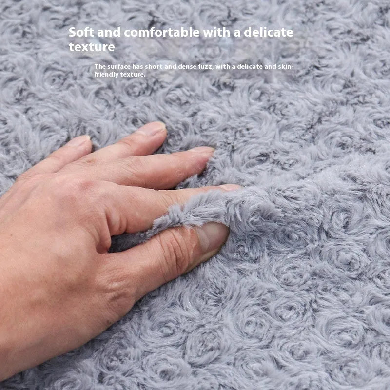 Light grey cloth dog kennel with fleece lining for a large dog, showing removable cover.