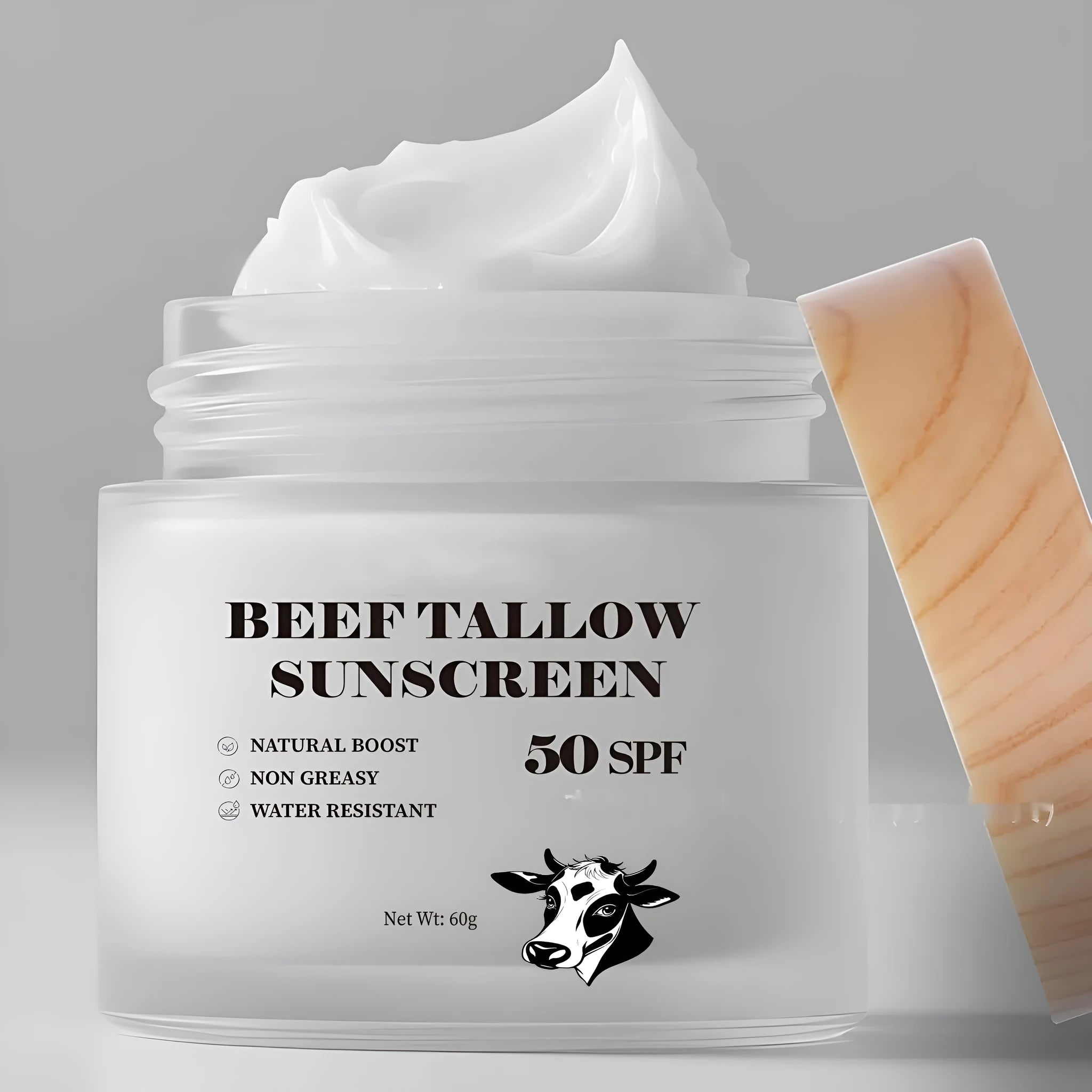 60g tub of beef tallow protective cream for waterproof hand and skin barrier