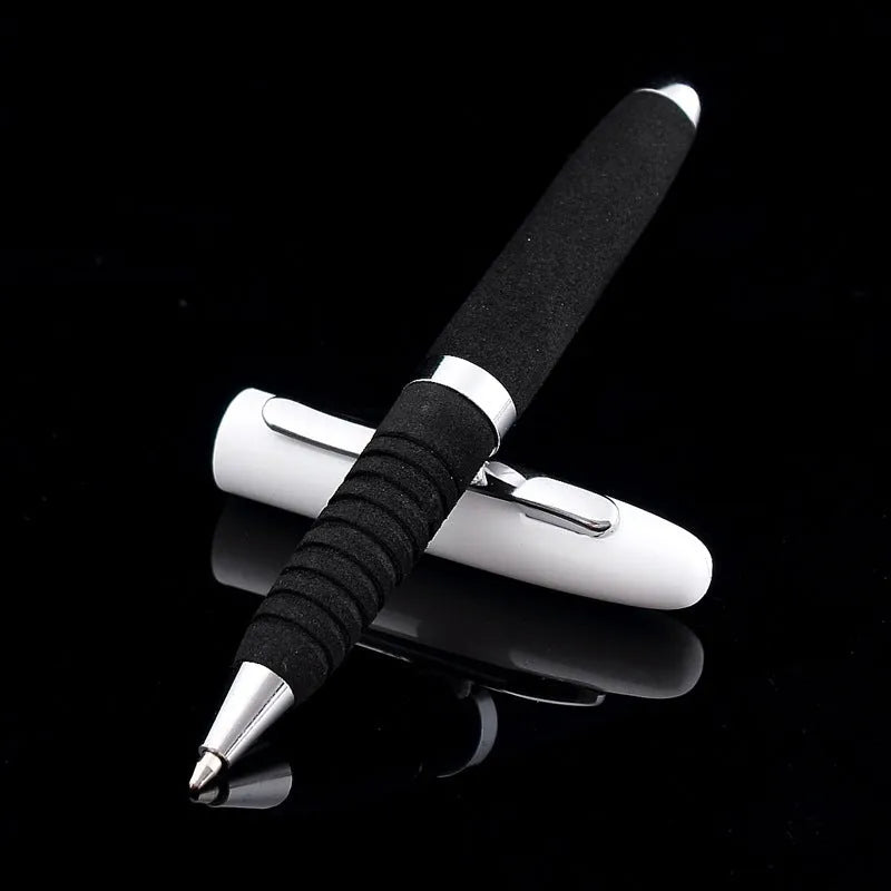 Metal cap ballpoint pen with 1.0mm tip shown in multiple ink colour options.