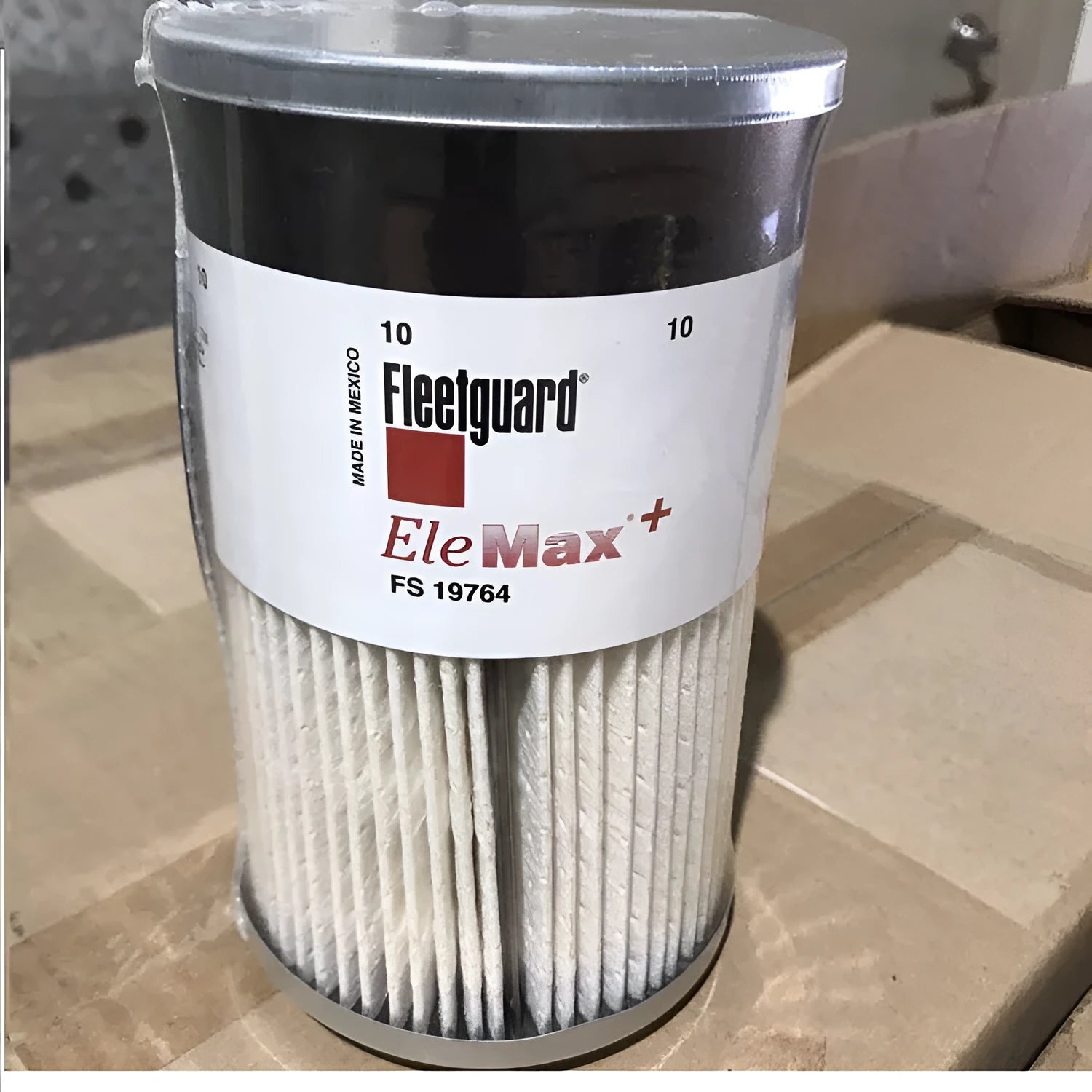 FS19764 diesel fuel filter for generator sets with paper element and 10mm fittings