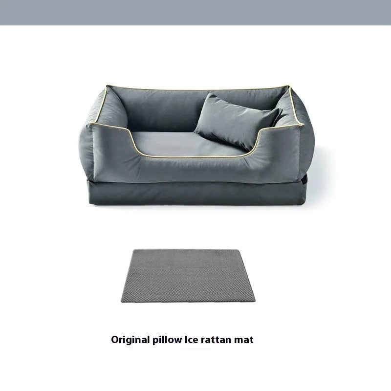 Waterproof dog kennel with removable liner in dark green, auburnumber, or rock ash colours
