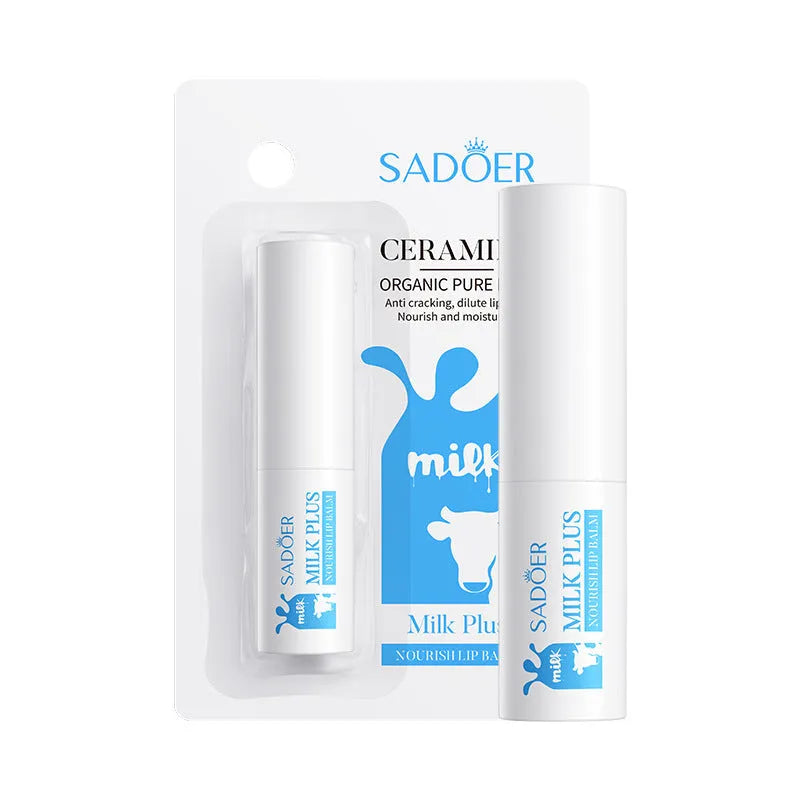 Anti-chapped lip moisturising stick in multiple variant packaging with net content labels
