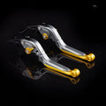 Adjustable anodised aluminium horn handle motorcycle clutch lever in multiple colour options