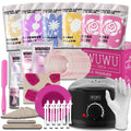 WUWUVISTA 56-piece professional waxing kit with smart warmer, wax beads, applicators and post-care items