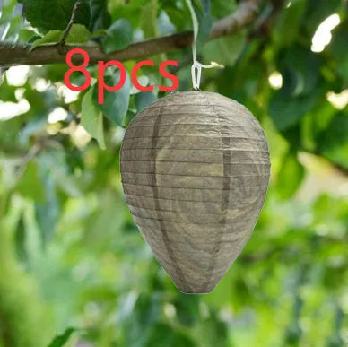 Hexagonal beehive paper lantern with wire frame measuring 22x28cm for decorative displays