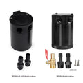Aluminium automotive oil pot with two-hole design in black or silver colour