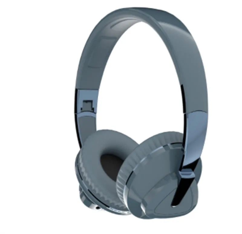 H3 wireless Bluetooth over-ear headset in black, showing earcup with controls, AUX jack, and TF card slot.