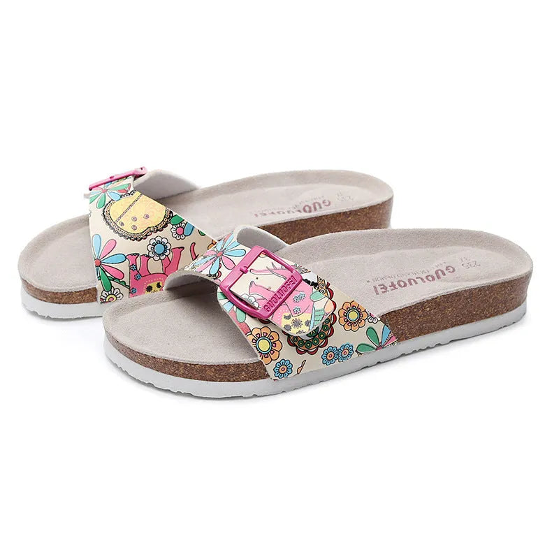 Fashion flat non-slip holiday travel beach slippers with EVA sole in black, sizes 35 to 46