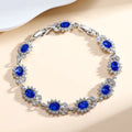 Simple inlaid zircon bracelet for women in environmentally friendly alloy, showing one of nine colour options.