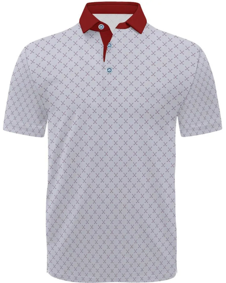 Men's grey short sleeve T-shirt with 3D graphic print and silver zipper decoration on the chest.