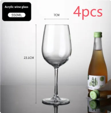 Clear PC acrylic wine bottle with modern design for beverage serving
