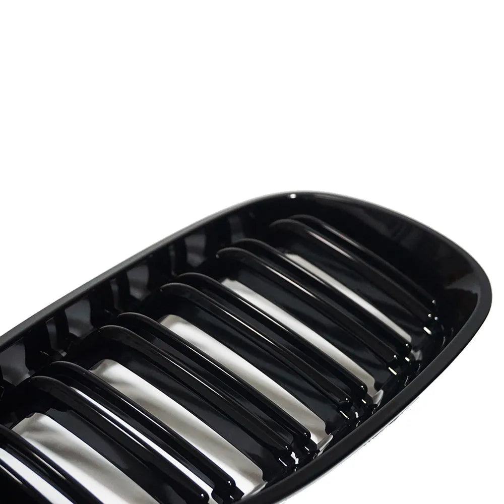 BMW 5-Series E60 E66 carbon fibre pattern front grille pair for 2004-2009 models