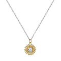925 silver love sunflower pendant necklace with adjustable 21-50cm cross chain on woman
