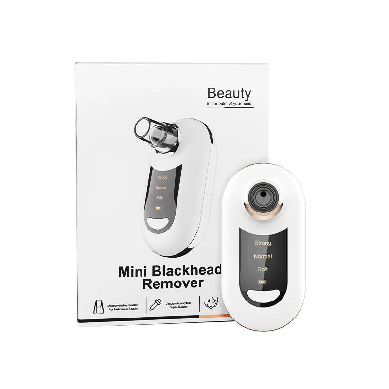 3-gear electric pore vacuum blackhead suction device with ABS plating finish and five suction tips