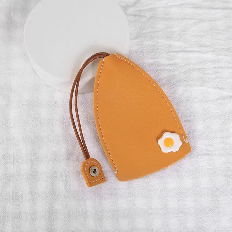 Colourful cartoon pull-out key case for car keys with PU leather construction