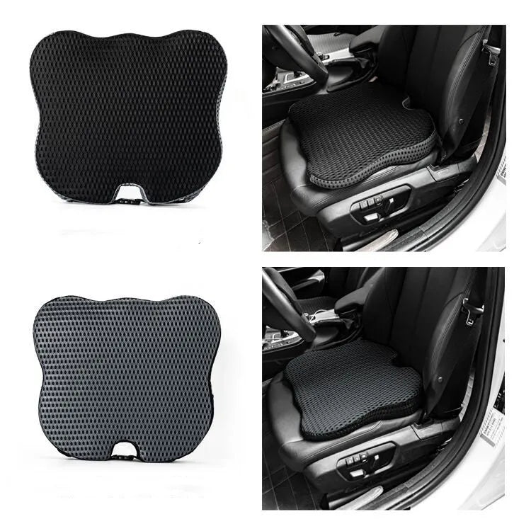 Thicken butt seat cushion with cotton cover and memory foam in grey and black colour option on a chair