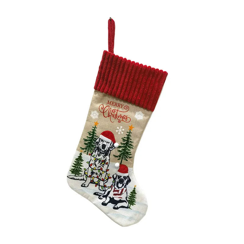 Cloth Christmas tree pendant ornament with pastoral design, measuring 46cm by 28cm.