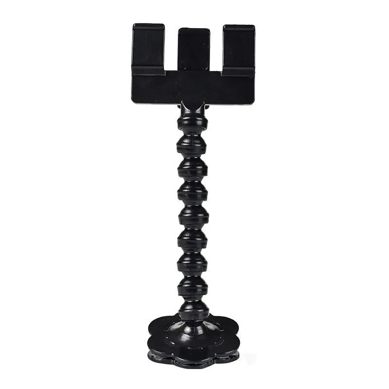 Black and white pet photography phone holder with snack grip and 360-degree rotation