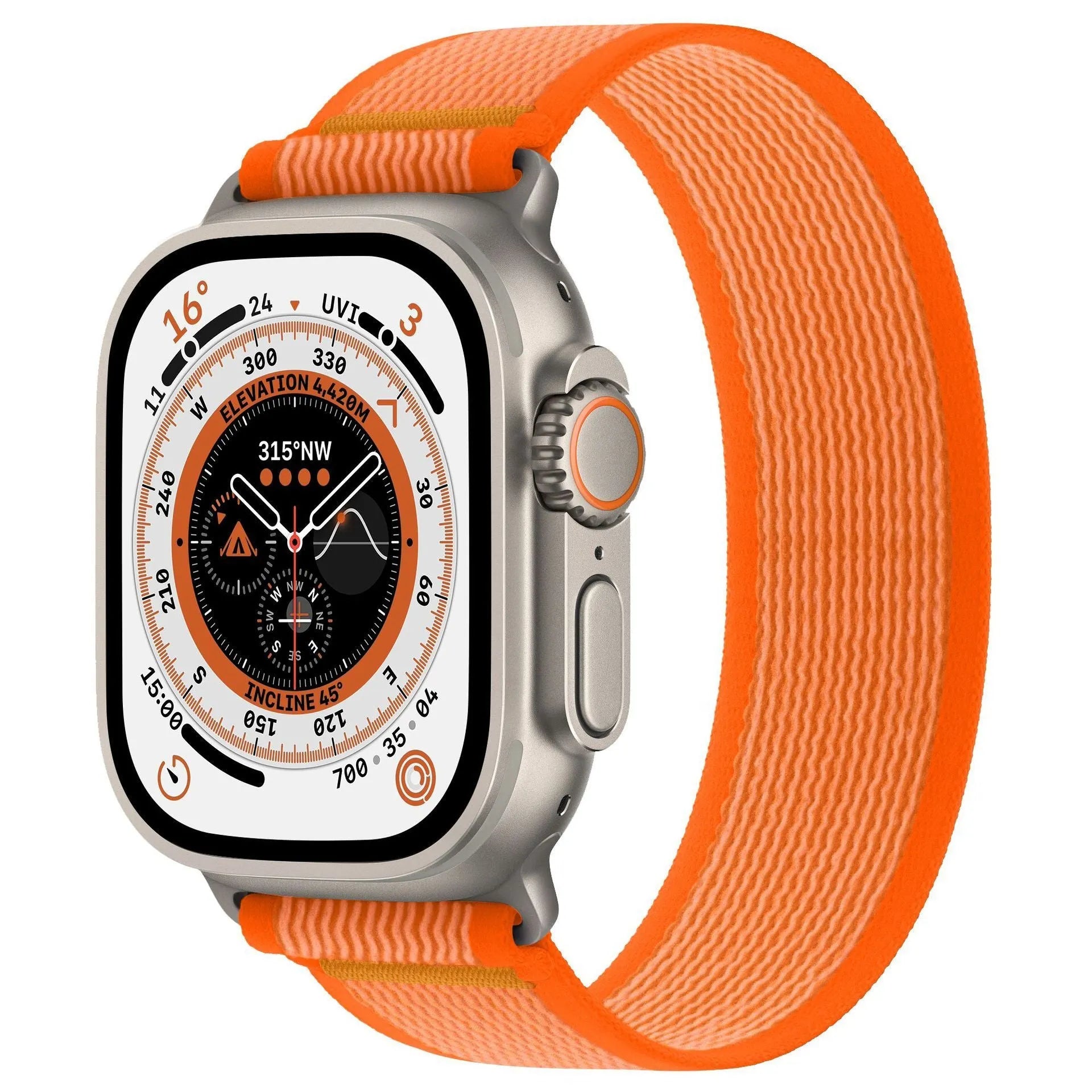 Nylon Apple Watch replacement strap with single ring buckle in multiple colour options
