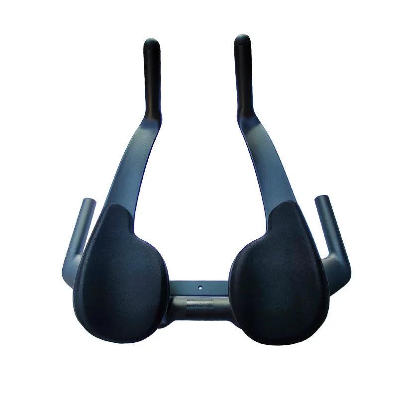 Carbon fibre bicycle handlebar in black matte finish, shown with 10 and 15-degree angle options.
