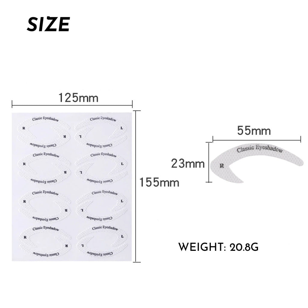 Four reusable eyeliner stencils for creating winged eyeliner and eyeshadow looks