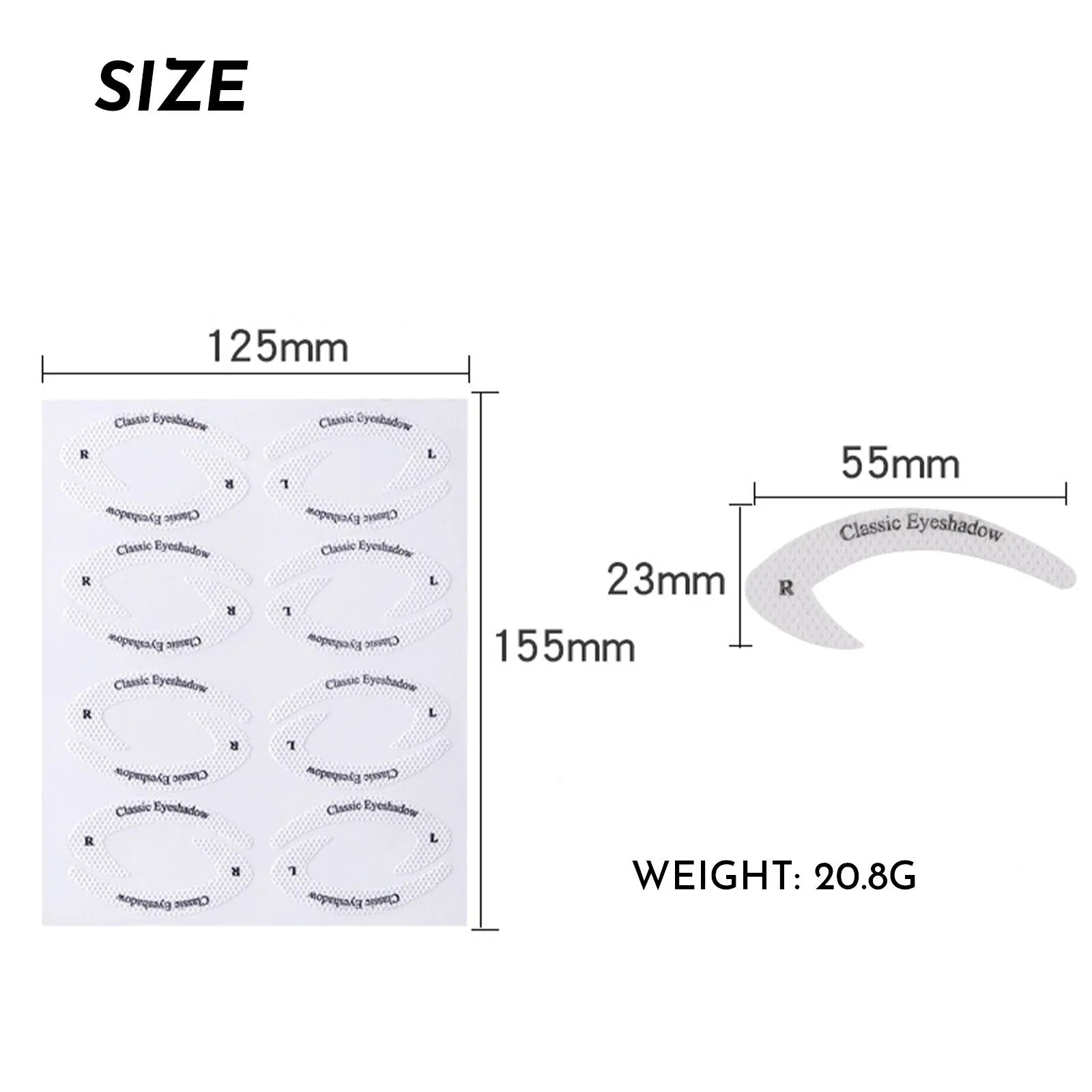 Four reusable eyeliner stencils for creating winged eyeliner and eyeshadow looks