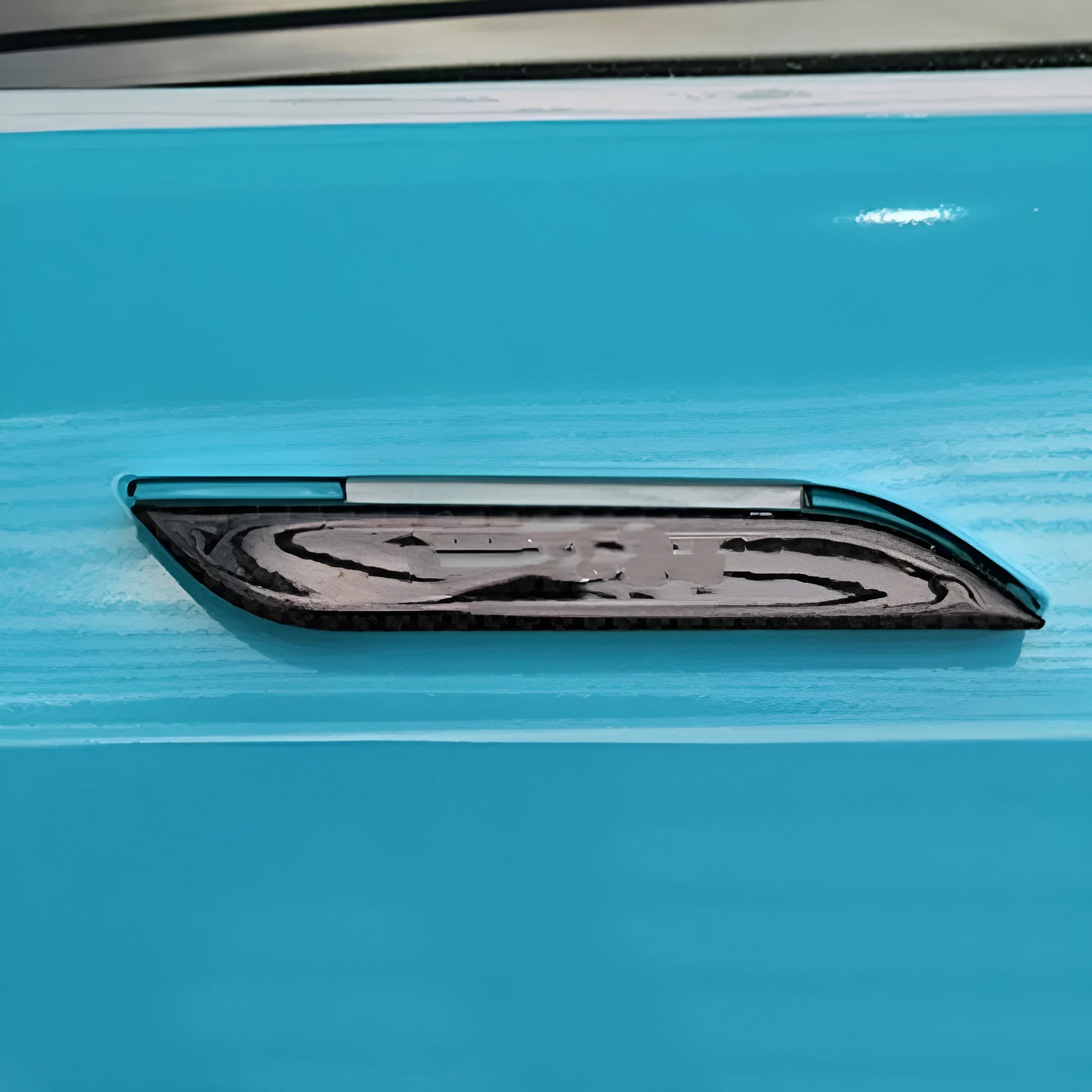 Four carbon fibre door handle patches for Tesla Model S with self-adhesive backing