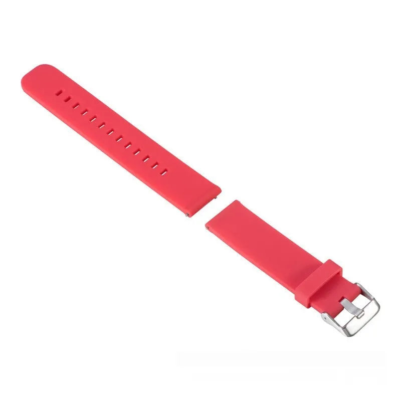 Solid colour silicone sports watch strap for Jiaming Forerunner 245 with straight buckle