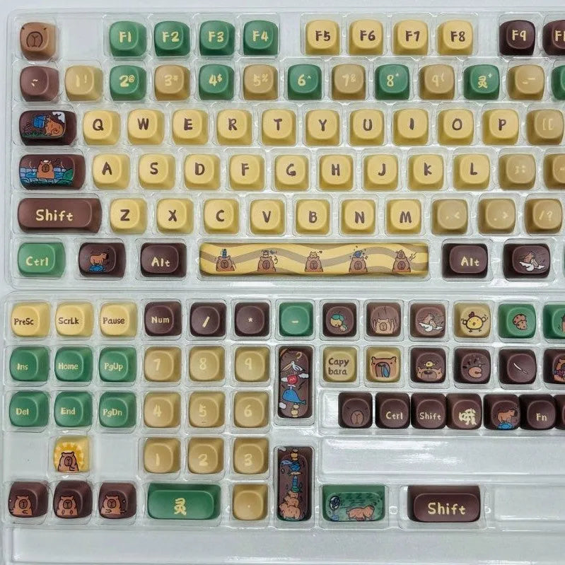Capabala ABS plastic mechanical keyboard keycaps 130-key set with MOA height profile