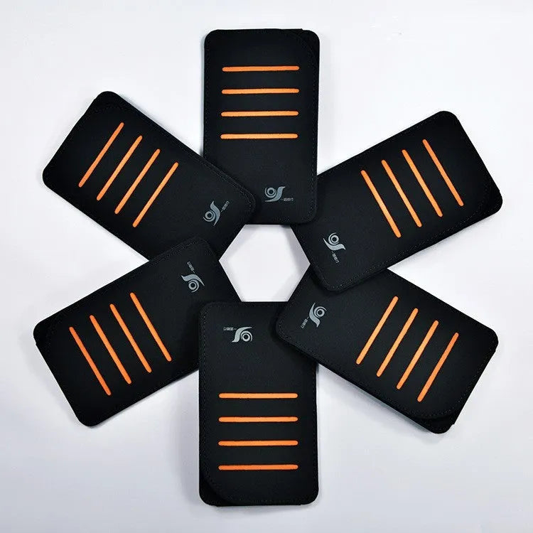 Set of four foldable car sun shade panels and a storage bag for vehicle sun protection.