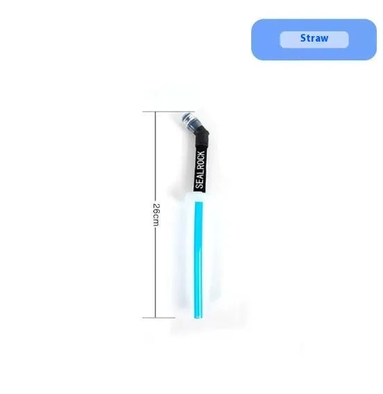 Rigid plastic portable hydration straw for mountain climbing and off-road cycling