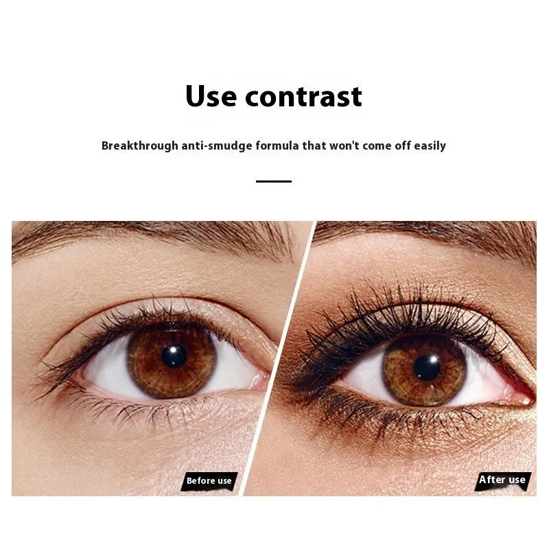 Black 4D waterproof mascara for volumising and curling lashes.