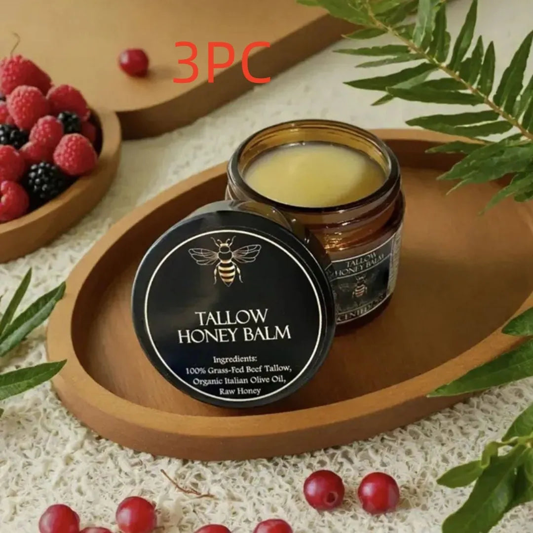 Honey Butter Moisturising Facial Cream in a 57g jar, shown with Citrus, Lavender, and No Fragrance variants.