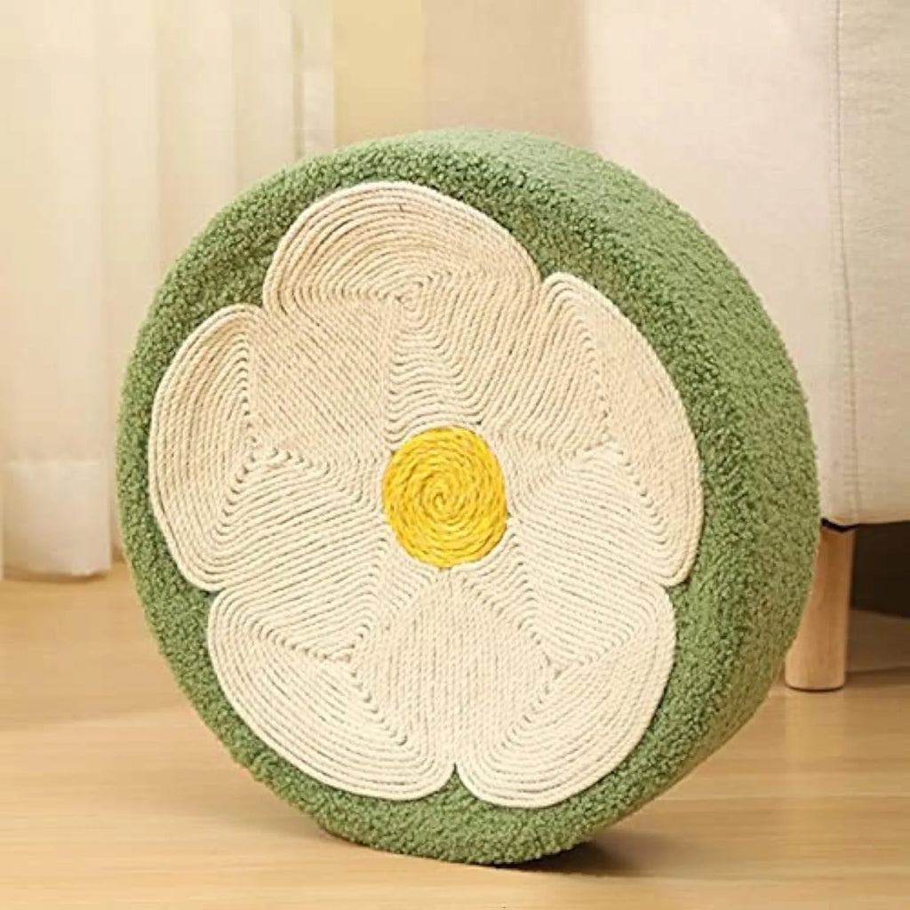 Green sisal cat scratcher bowl lounge bed with round 39cm diameter design