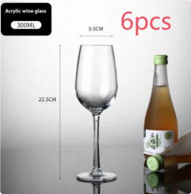 Clear PC acrylic wine bottle with modern design for beverage serving